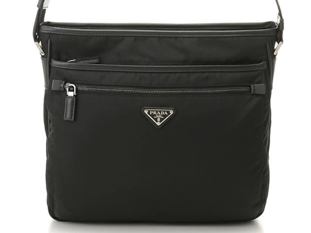 Prada Hobo Bag Black Saffiano Leather